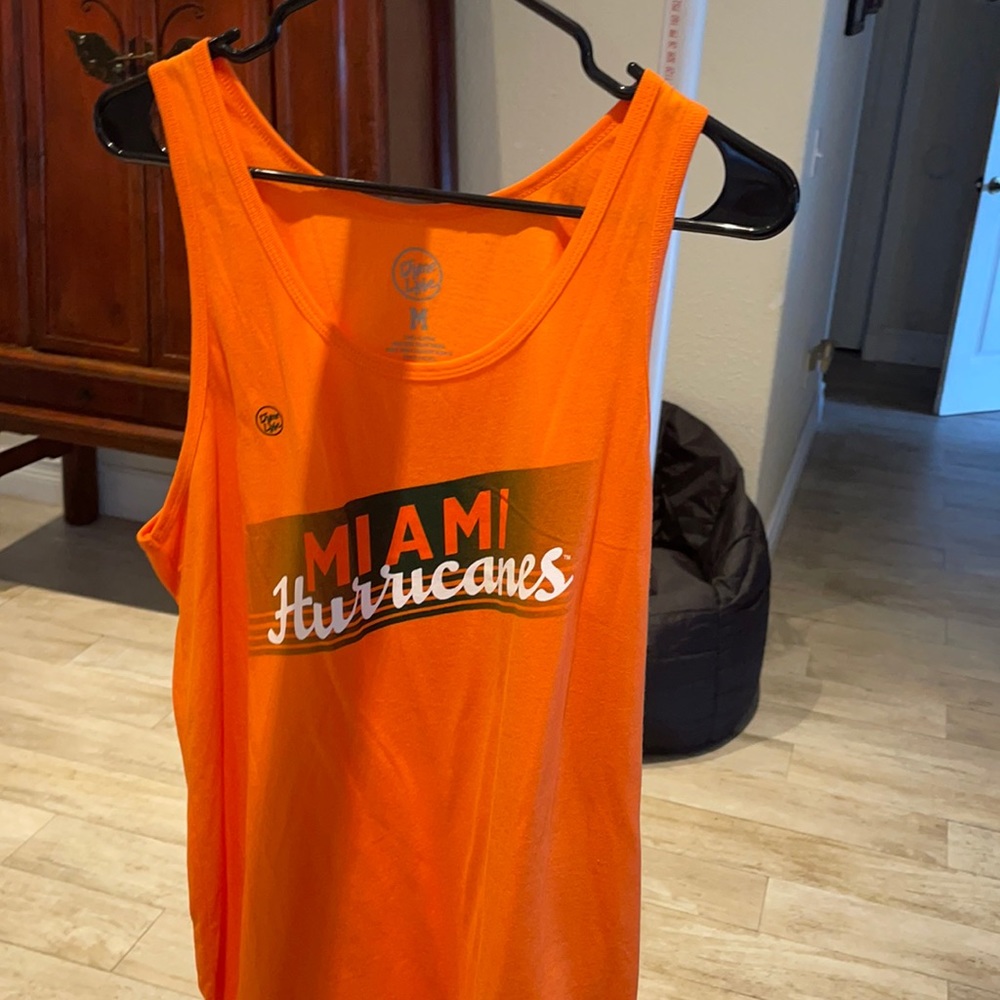 Dyme Lyfe Miami Hurricanes Orange Tank Top Size Medium